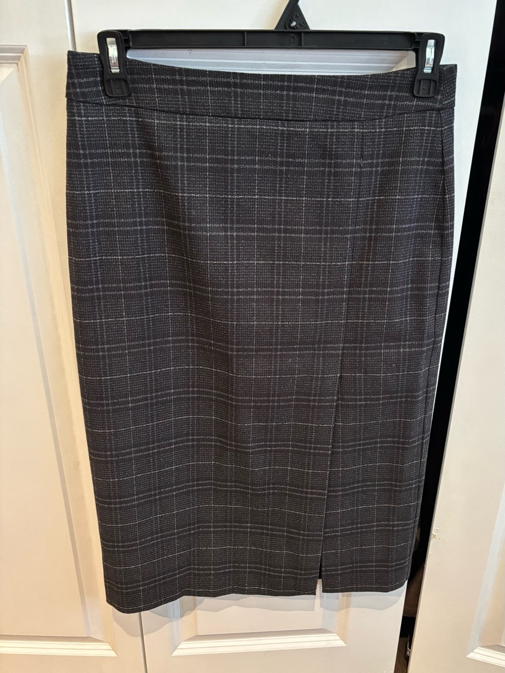 Vince Camuto Charcoal Plaid Pencil Skirt